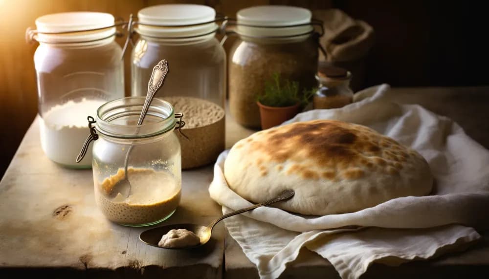 Sourdough Pita Bread - full