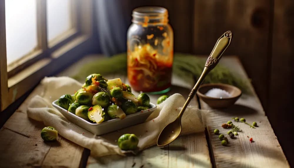 Spicy Brussels Sprouts Kimchi - full