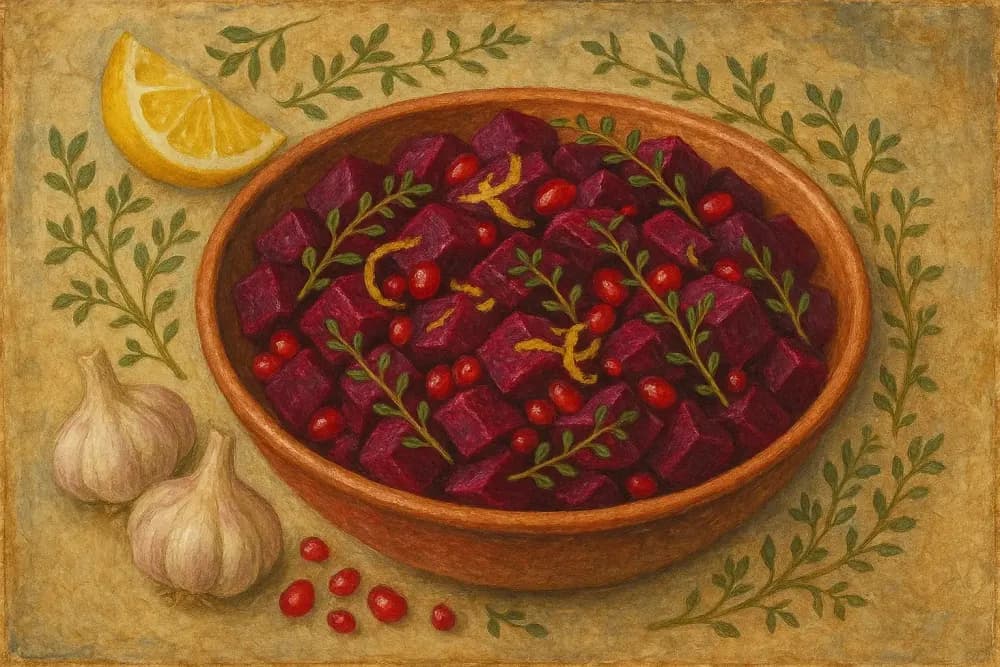 Fermented Beets with Pomegranate & Thyme