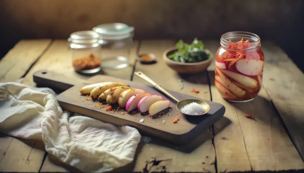 Korean Radish Kimchi (Kkakdugi) - Easy Probiotic Recipe - full