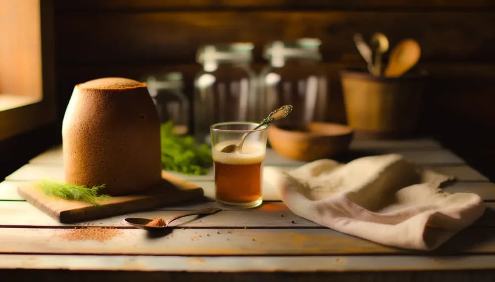 Traditional Russian Bread Kvass (Хлебный Квас) - full